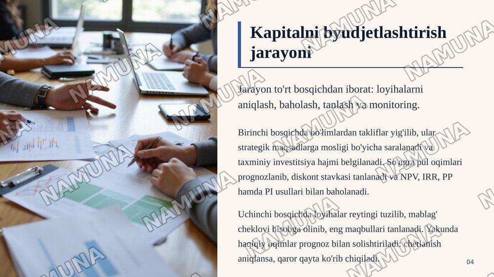 Korporativ moliyada kapitalni byudjetlashtirish — zamonaviy taqdimot, 5-slayd