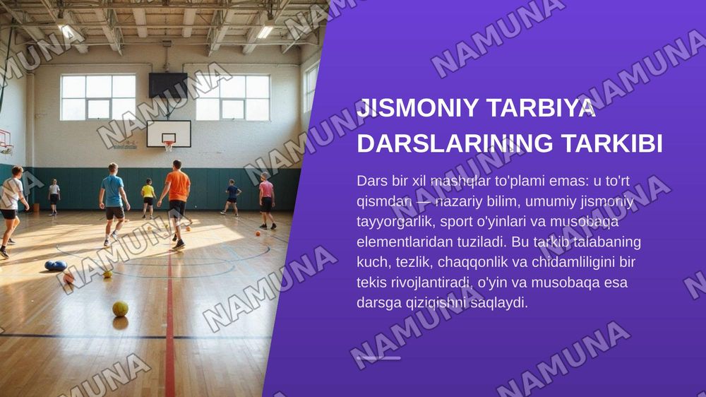 Professional ta'limda jismoniy tarbiya darslari — zamonaviy taqdimot, 5-slayd