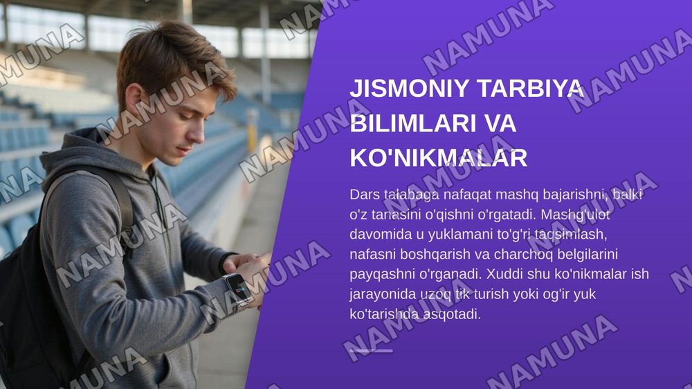 Professional ta'limda jismoniy tarbiya darslari — zamonaviy taqdimot, 7-slayd