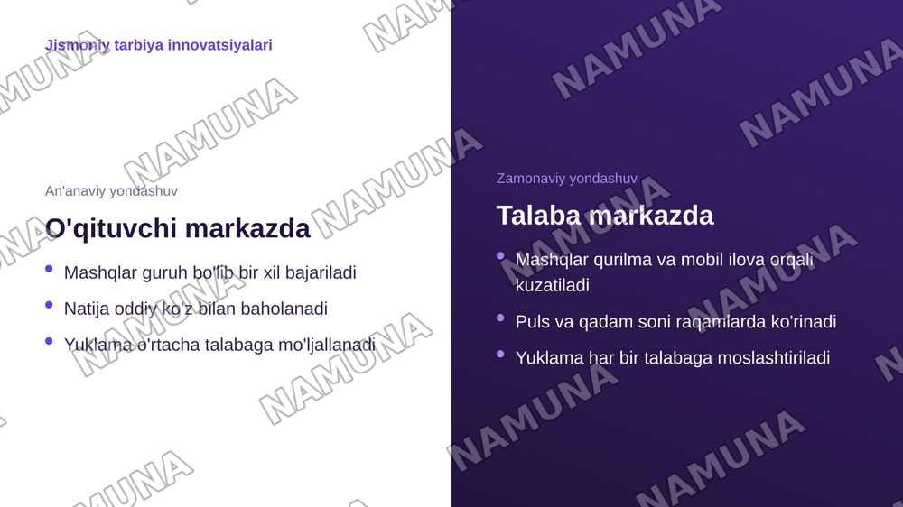 Professional ta'limda jismoniy tarbiya darslari — zamonaviy taqdimot, 8-slayd