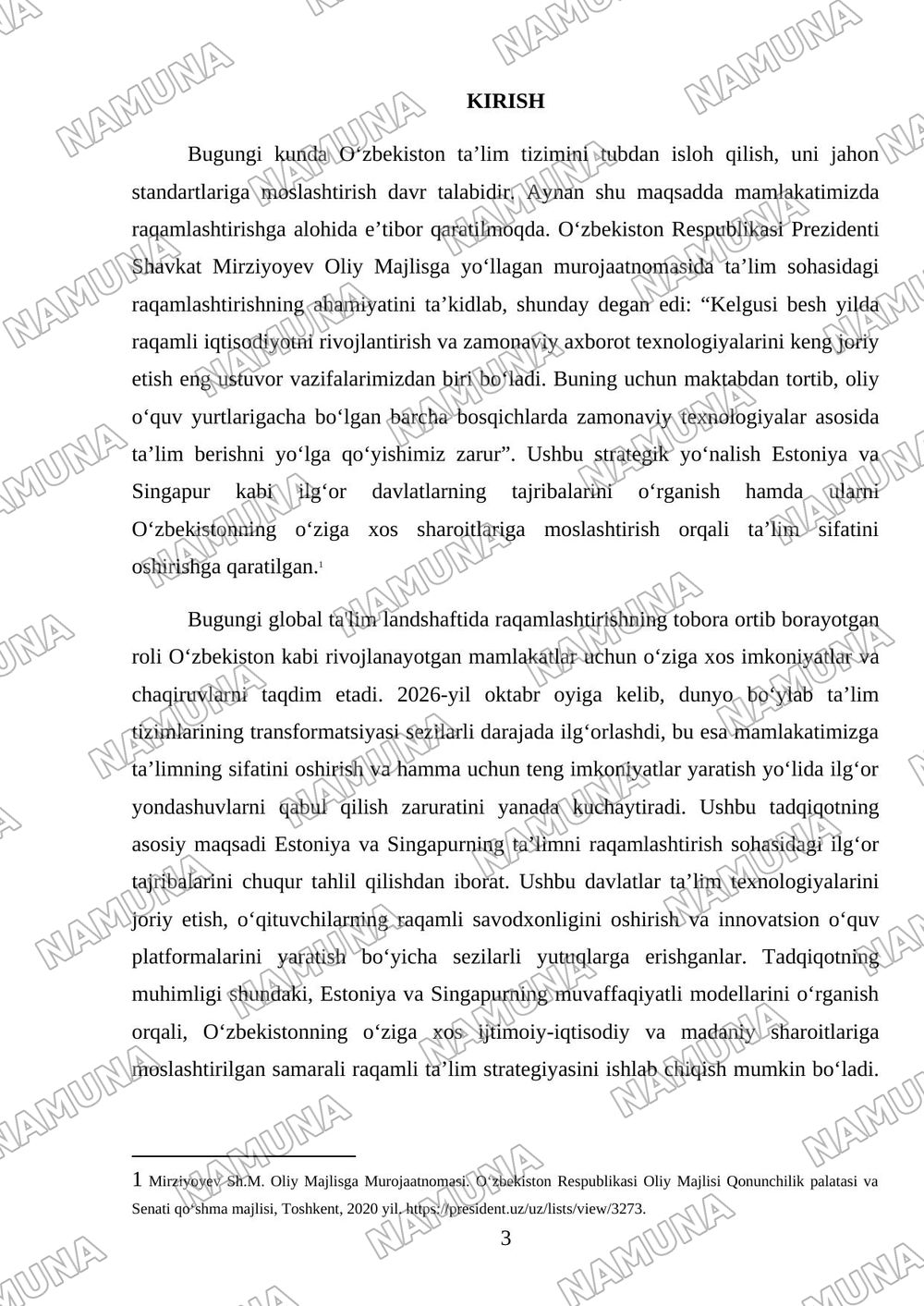 Estoniya va Singapurning ta’limda raqamlashtirish tajribalarini o‘rganib, ularni O‘zbekiston sharoitiga moslashtirilgan raqamli ta’lim strategiyasini ishlab chiqing. — mustaqil ish, 3-varaq