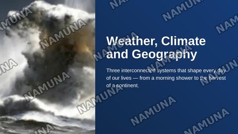 Weather , climate and geography — zamonaviy taqdimot