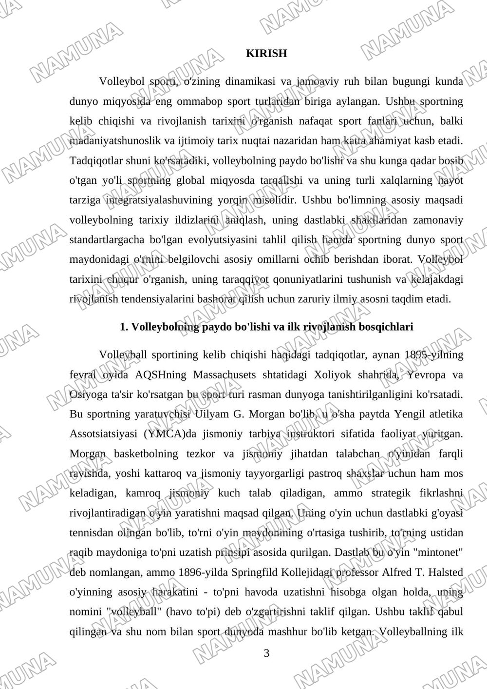 Valleybol sporti kelib chiqishi va uning tarixi — mustaqil ish, 3-varaq