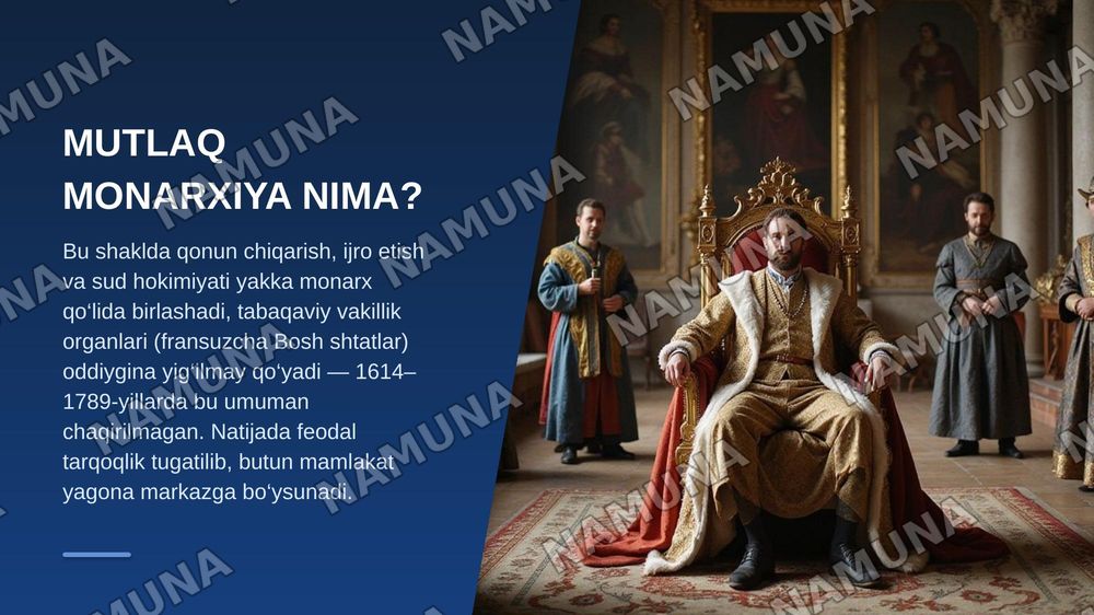 Davlat – bu men!”: Fransiyada mutlaq monarxiya. 
Fransiya burjua inqilobi — zamonaviy taqdimot, 4-slayd