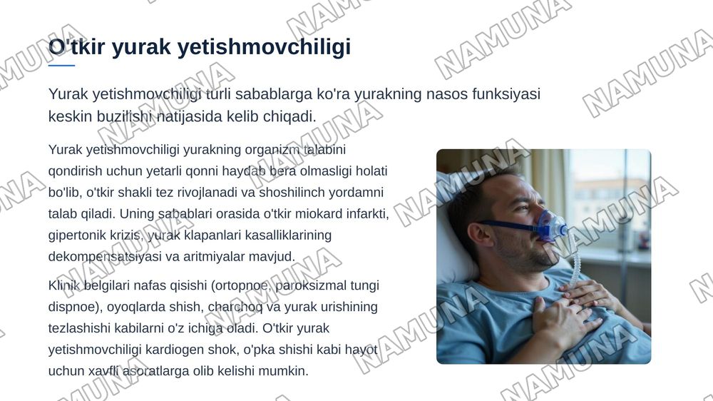 Kardiologiyada shoshilinch tibbiy yordam talab qiluvchi holatlar — zamonaviy taqdimot, 7-slayd