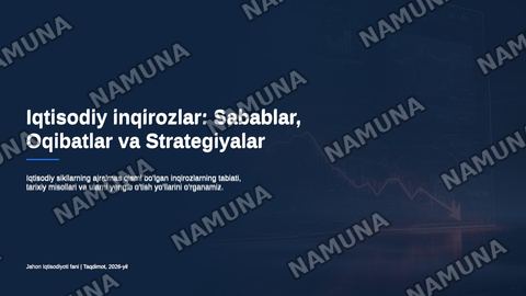 Iqtisodiy inqirozlar — zamonaviy taqdimot