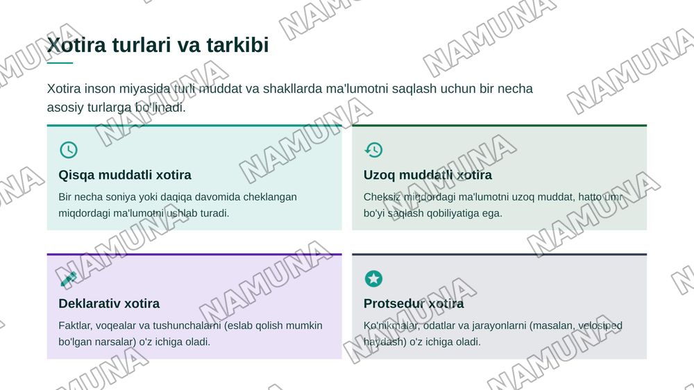 .Xotira tarkibini aniqlash. Tafakkur Diqqat. Hissiyotning fiziologik asoslari. Uyqu, tush ko`rish — zamonaviy taqdimot, 5-slayd