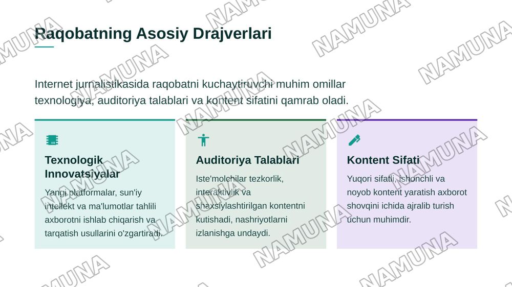 Media maydon tuzilishi va internet jurnalistikasida raqobat muhiti — zamonaviy taqdimot, 4-slayd