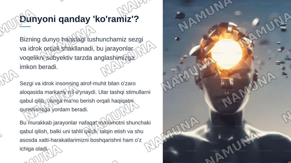 Sezgi va Idrok — zamonaviy taqdimot, 3-slayd