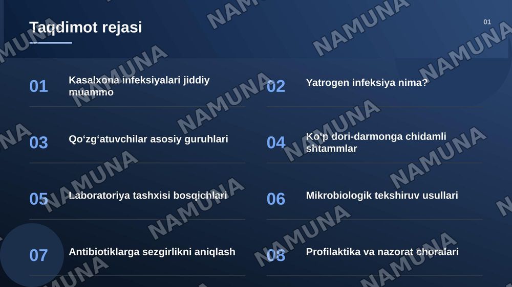 Kasalxona ichida tarqaluvchi (yatrogen) yuqumli kasalliklar qoʻzgʻatuvchilari va ularni laboratoriya tashxisi. — zamonaviy taqdimot, 2-slayd