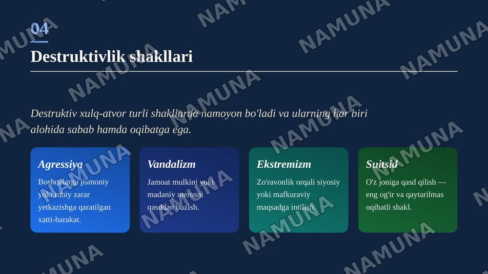 Destruktivlik va deviant xulq-atvor sotsiologiyasi — zamonaviy taqdimot, 5-slayd