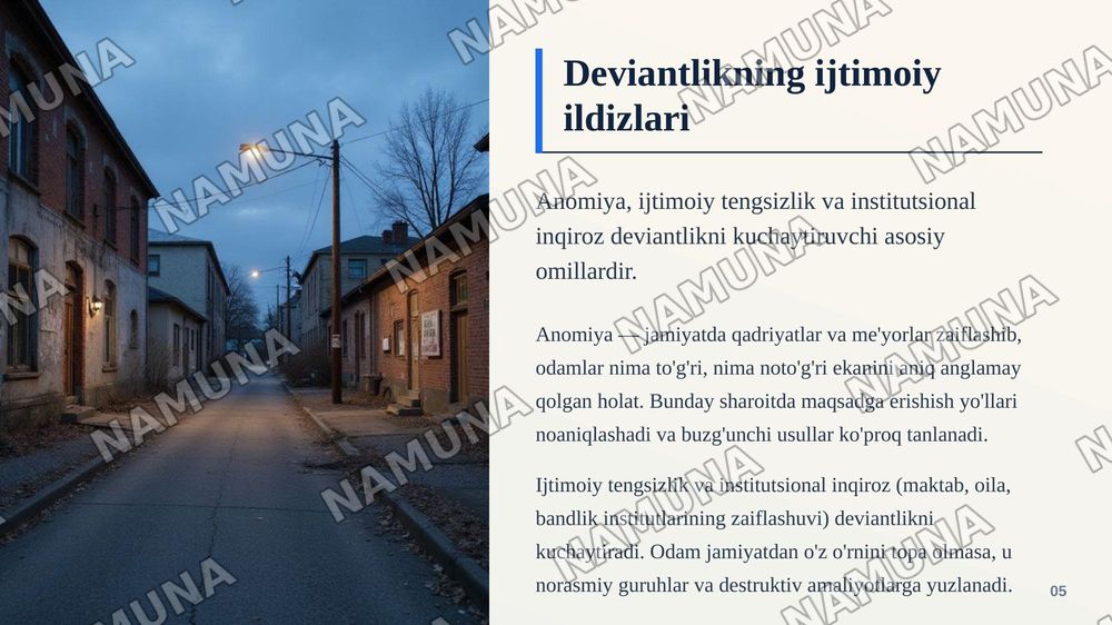 Destruktivlik va deviant xulq-atvor sotsiologiyasi — zamonaviy taqdimot, 6-slayd