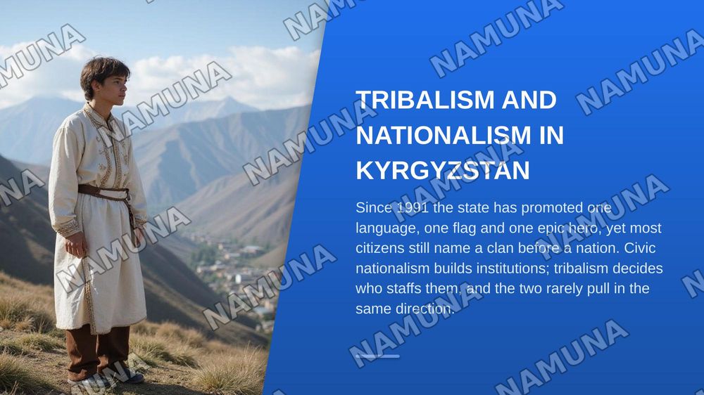 The world in areas ethnicity in nation building 
Kyrgyzstans nation state building under the dual 
Effects of Nationalism and Tribalism — zamonaviy taqdimot, 3-slayd