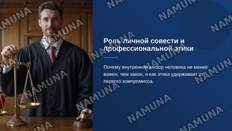 Роль личной совести и профессиональной этики в борьбе с коррупцией — zamonaviy taqdimot