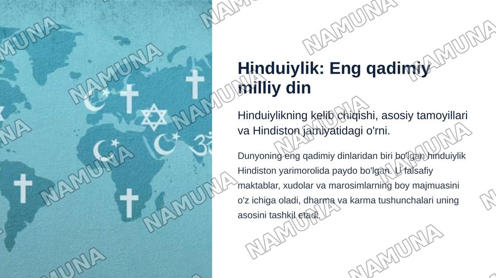Milliy dinlar — zamonaviy taqdimot, 8-slayd