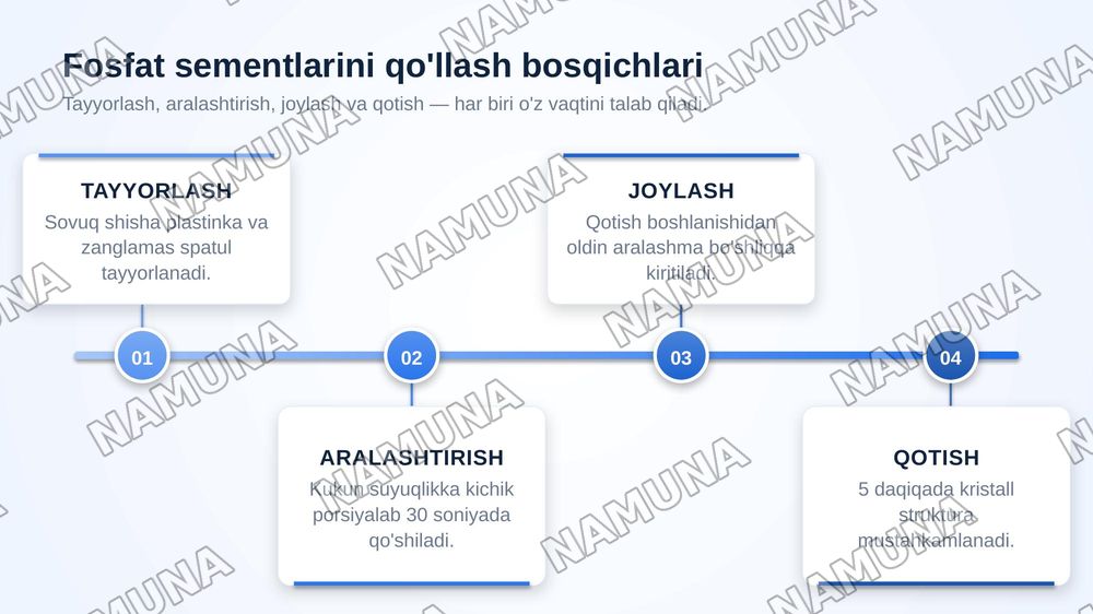 Sement asosli plomba ashyolar. Fosfat kislota asosli sementlar. Tarkibi, xususiyatlari — zamonaviy taqdimot, 8-slayd