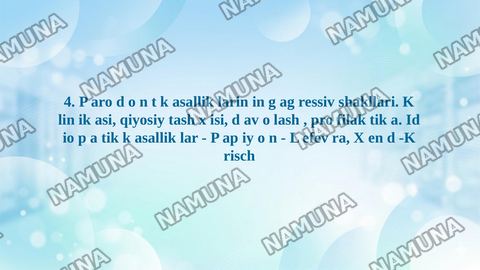 4. P aro d o n t k asallik larin in g ag ressiv shakllari. K lin ik asi, qiyosiy tash x isi, d av o lash , pro filak tik a. Id io p a tik k asallik lar - P ap iy o n - L efev ra, X en d -K risch — taqdimot