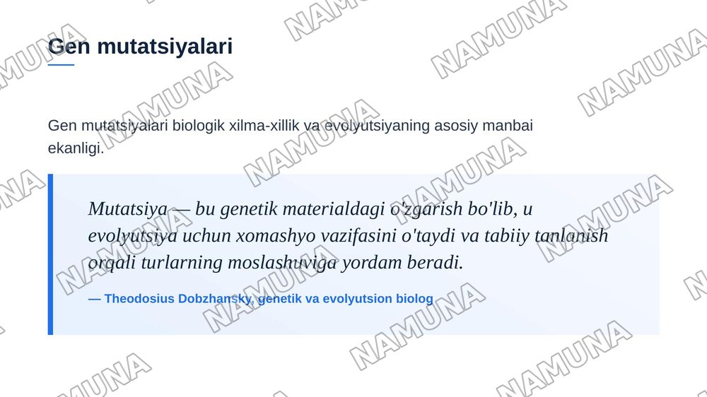 O'zgaruvchanlik. Gen mutatsiyasi — zamonaviy taqdimot, 4-slayd