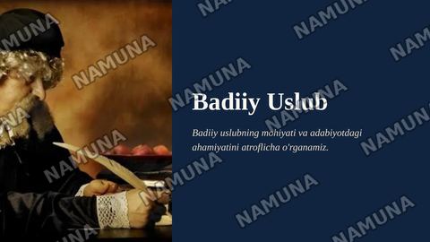 Badiiy uslub — zamonaviy taqdimot