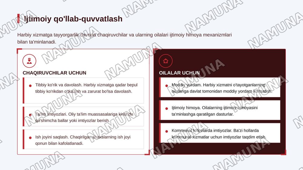 Chaqiruvchilarning harbiy xizmatga tayyorgarlik korishdagi kafolatlari — zamonaviy taqdimot, 6-slayd