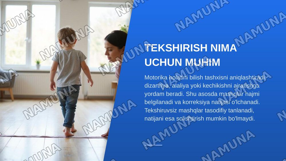 Turli nutq buzulishlarida umumiy, mayda motorikani tekshirish metodikalari — zamonaviy taqdimot, 4-slayd