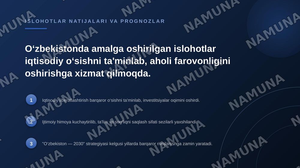 O‗zbekiston  Respublikasida  ijtimoiy-iqtisodiy  sohadagi islohotlar — zamonaviy taqdimot, 7-slayd