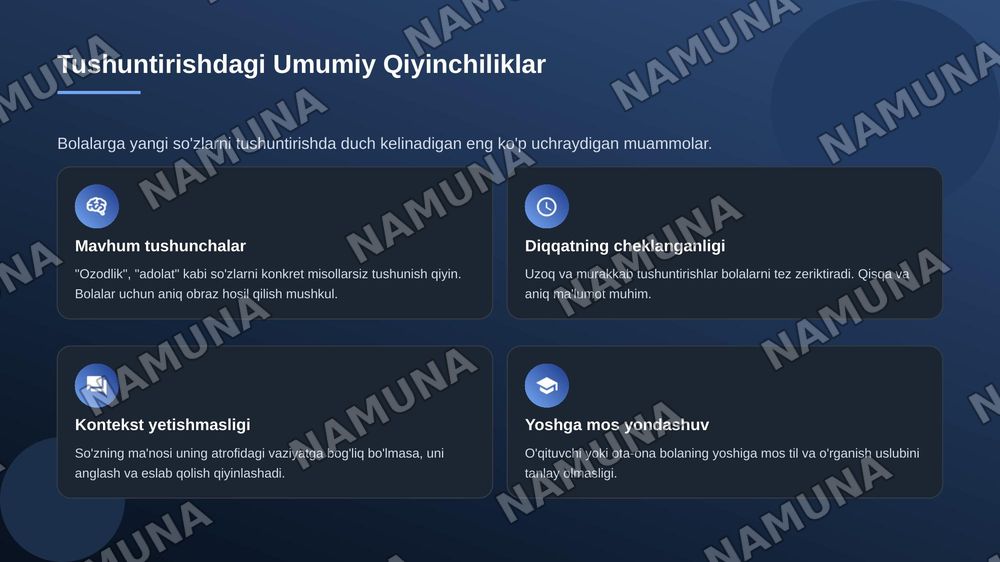 Bolalarga so'z ma'nosi tushuntirishning sodda usullari — zamonaviy taqdimot, 4-slayd