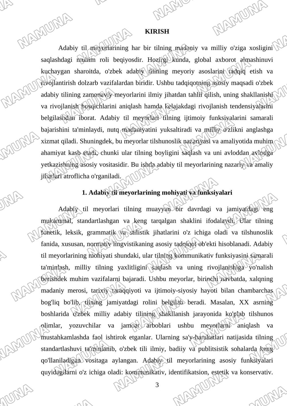 Adabiy til meyorlari haqida — mustaqil ish, 3-varaq