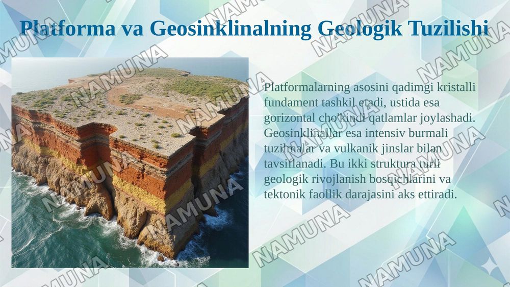 Platforma va Geosinklinal — taqdimot, 6-slayd