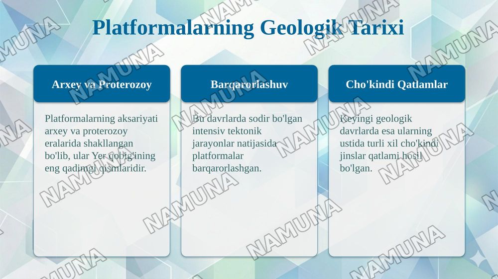 Platforma va Geosinklinal — taqdimot, 8-slayd
