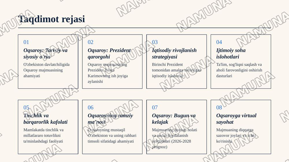 "Oqsaroy" majmuosiga sayohat va islom karimov faoliyati — zamonaviy taqdimot, 2-slayd