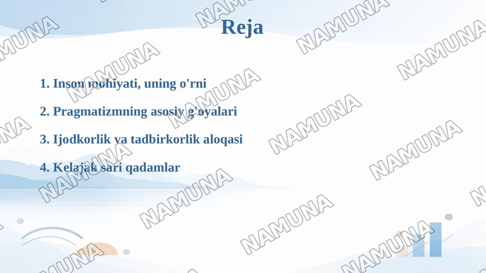 Inson falsafasi(falsafiy antropologiya)
Pragmatizm-tadbirkorlik falsafasi — taqdimot, 2-slayd