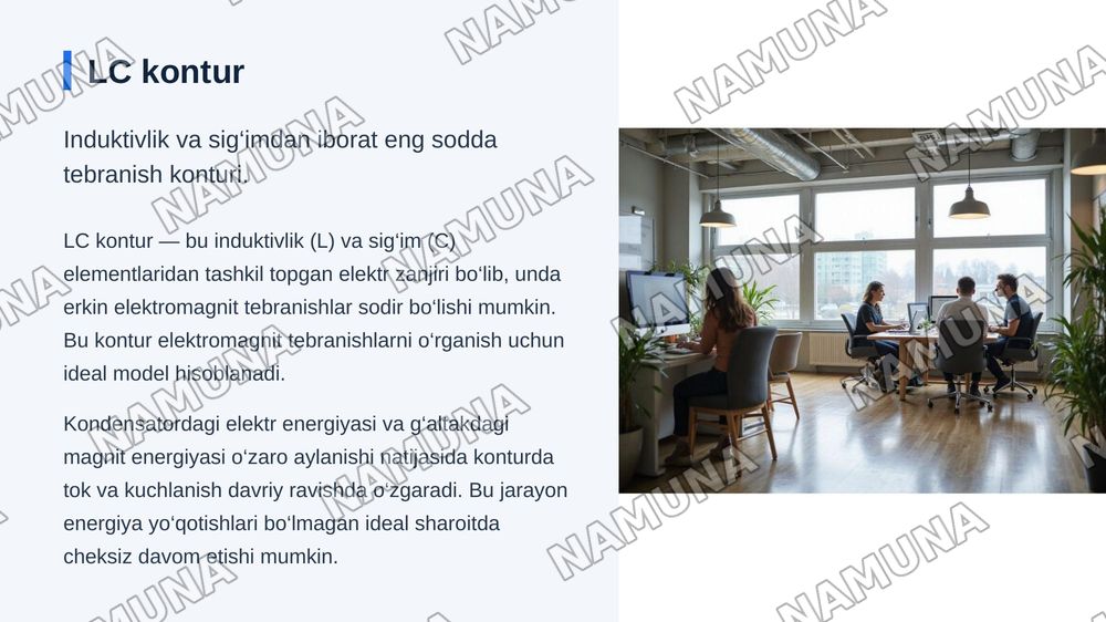 Elektromagnit tebranishlar. Xususiy so‘nmas elektromagnit tebranishlar. Xususiy so‘nuvchi elektromagnit tebranishlar. Majburiy elektromagnit tebranishlar. Maksvell tenglamalari. Maksvellning birinchi va ikkinchi tenglamalari. Elektromagnit maydon. Maksvell tenglamalari sistemasi. Elektromagnit to‘lq — zamonaviy taqdimot, 5-slayd