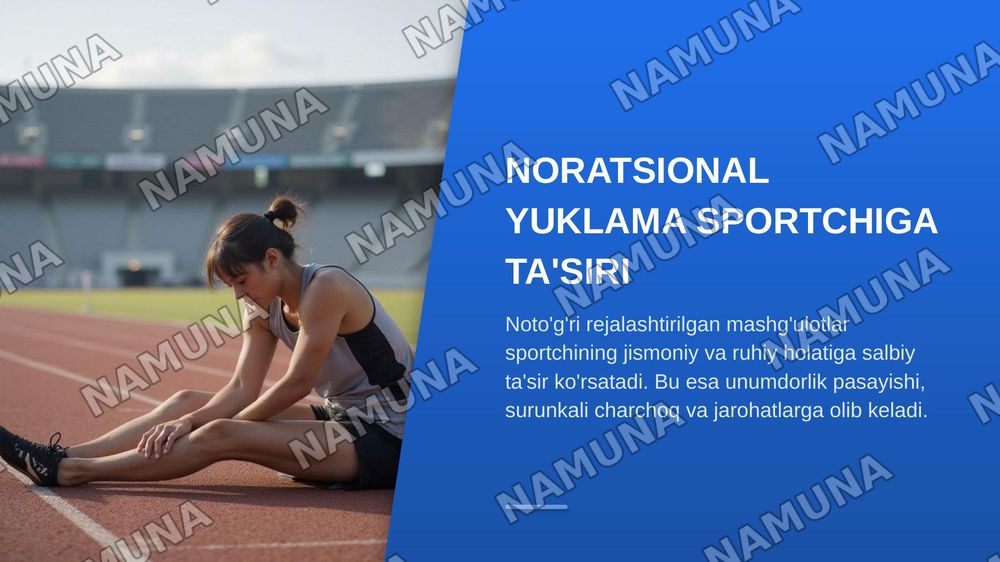 Noratsional jismoniy yuklamada sportchilarda rivojlanadigan patologik xolatlar — zamonaviy taqdimot, 4-slayd