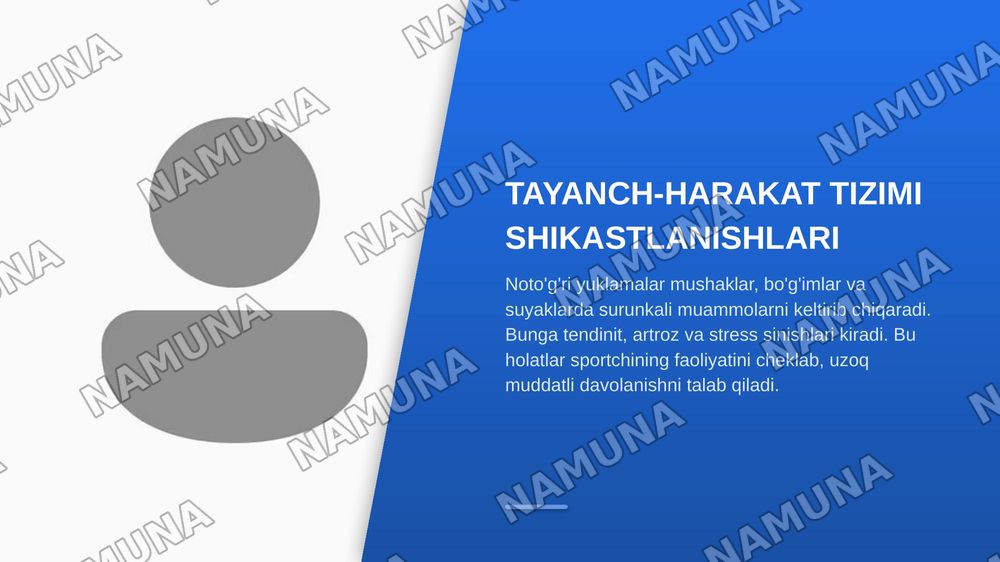 Noratsional jismoniy yuklamada sportchilarda rivojlanadigan patologik xolatlar — zamonaviy taqdimot, 8-slayd