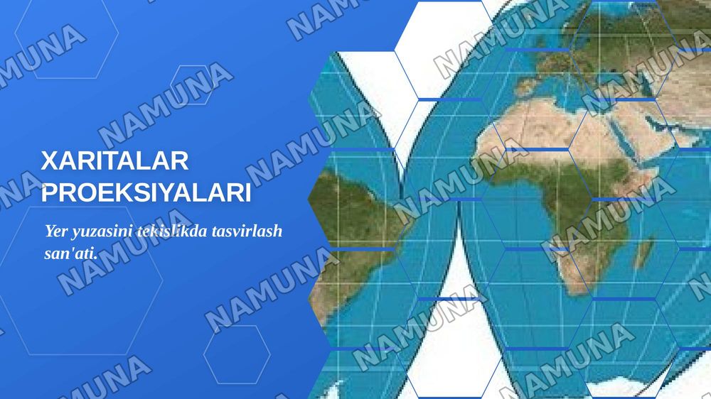 Xaritalar proeksiyalari — zamonaviy taqdimot, 1-slayd