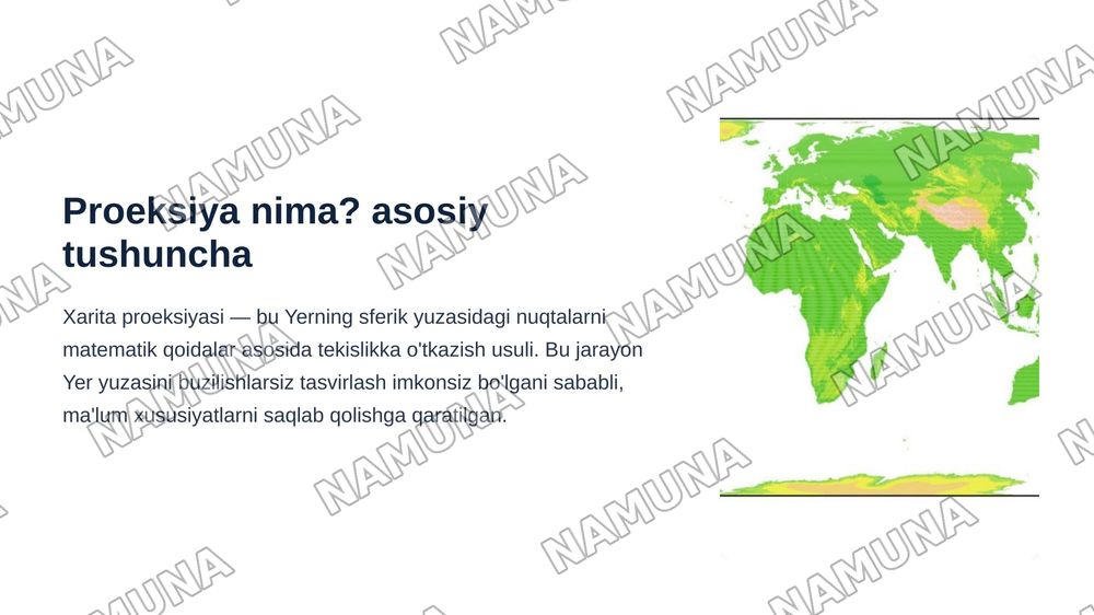 Xaritalar proeksiyalari — zamonaviy taqdimot, 4-slayd