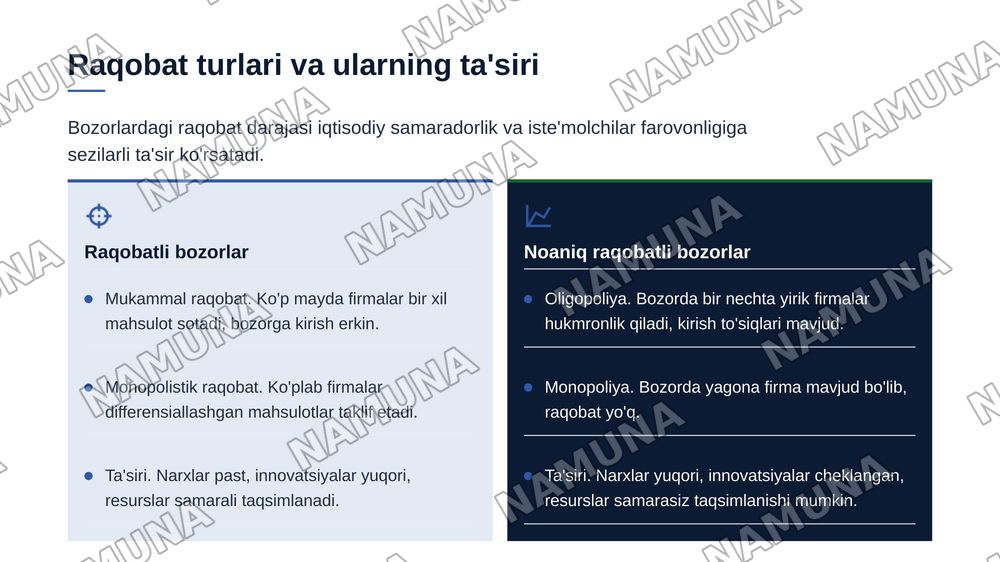 Bozor iqtisodiyoti. Bozor va uning tuzilishi — zamonaviy taqdimot, 8-slayd