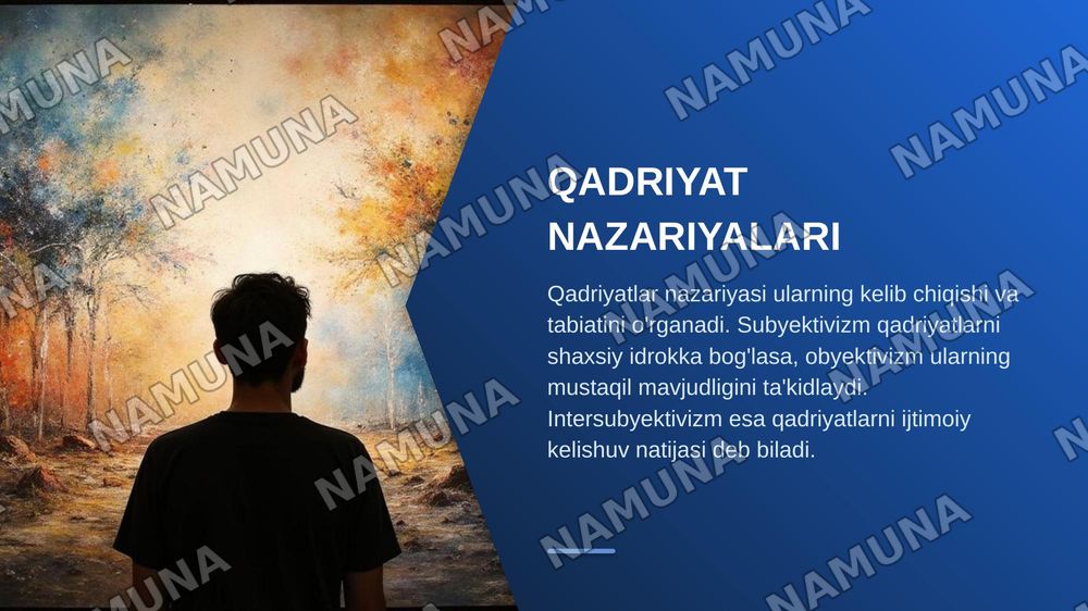 Qadriyatlar falsafasi — zamonaviy taqdimot, 6-slayd