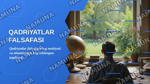 Qadriyatlar falsafasi — zamonaviy taqdimot