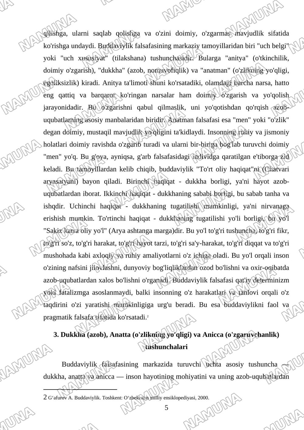 Buddaviylik dinining paydo bolishi tarixi,asosiy ta'limotlari,oqimlar va manbalari — mustaqil ish, 5-varaq