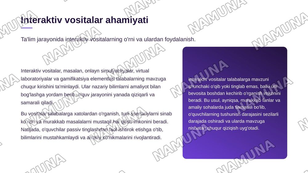 Ta'lim usullari , metod va vositalar — zamonaviy taqdimot, 7-slayd