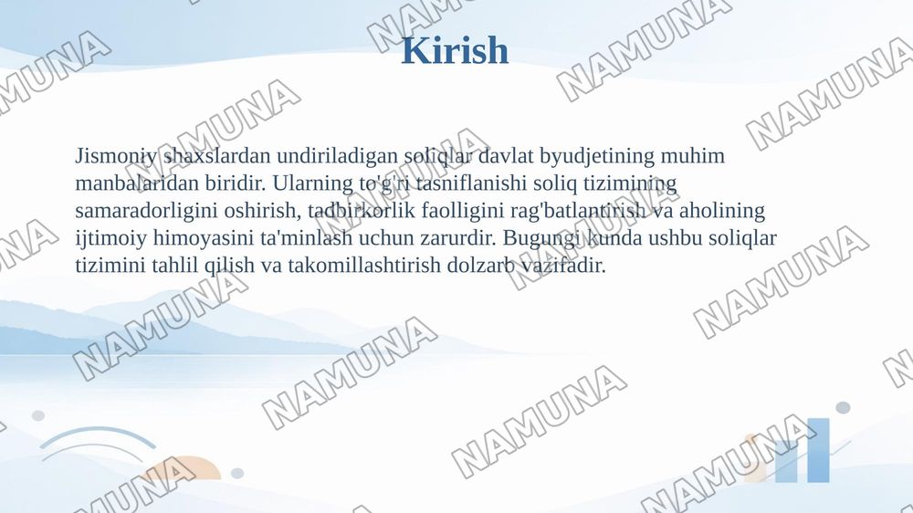 Jismoniy shaxslardan undirilgan soliqlarga tasnif — taqdimot, 3-slayd