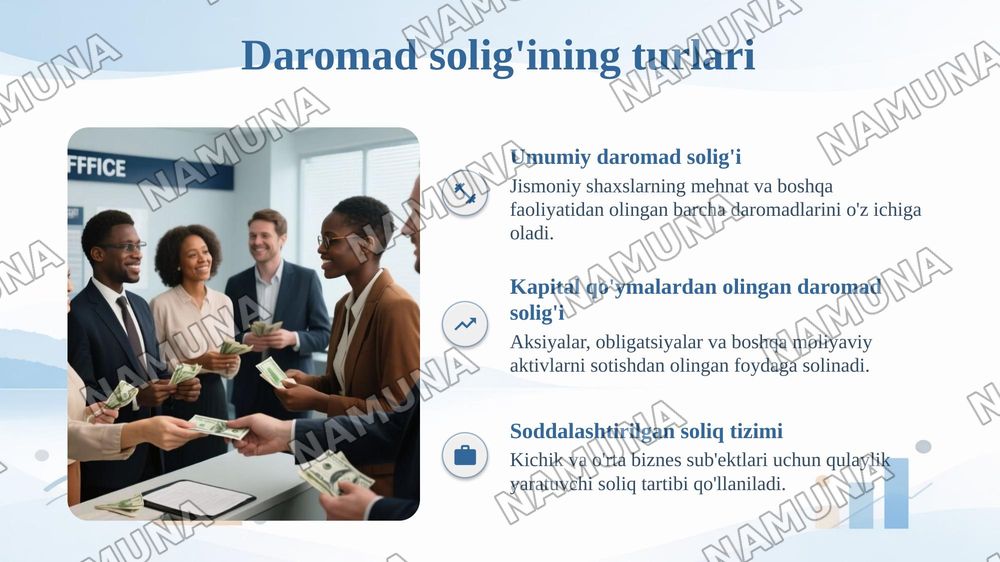 Jismoniy shaxslardan undirilgan soliqlarga tasnif — taqdimot, 6-slayd