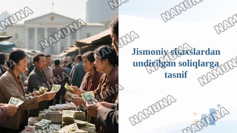 Jismoniy shaxslardan undirilgan soliqlarga tasnif — taqdimot