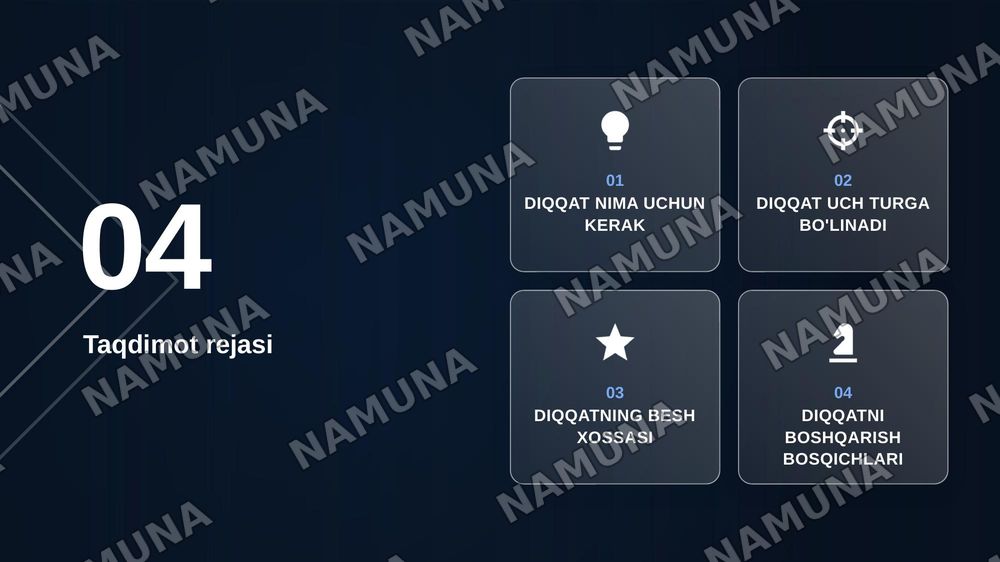 Diqqat — zamonaviy taqdimot, 2-slayd