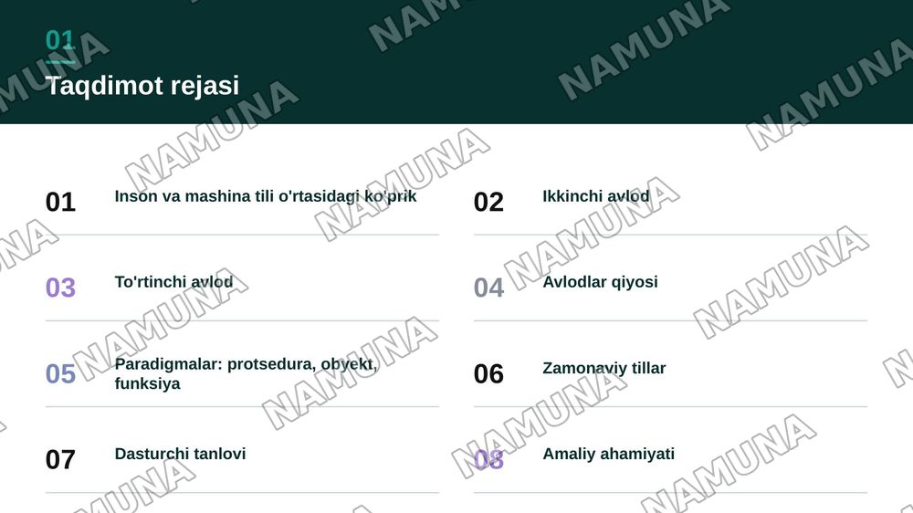 Dasturlash tillarining avlodlari va rivojlanish bosqichlari — zamonaviy taqdimot, 2-slayd