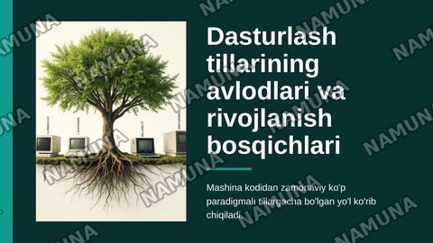 Dasturlash tillarining avlodlari va rivojlanish bosqichlari — zamonaviy taqdimot
