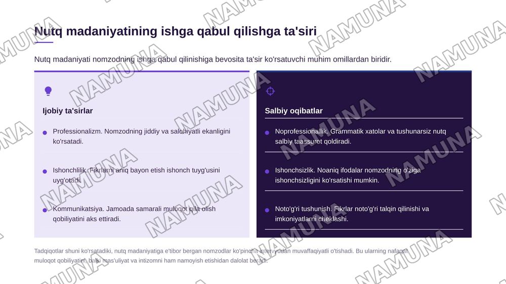 Intervyu jarayonida nutq madaniyati talablari — zamonaviy taqdimot, 6-slayd