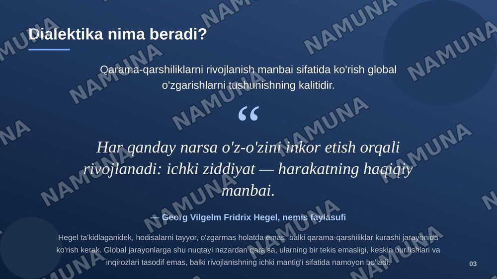 Global jarayonlar dialektikasi — zamonaviy taqdimot, 4-slayd